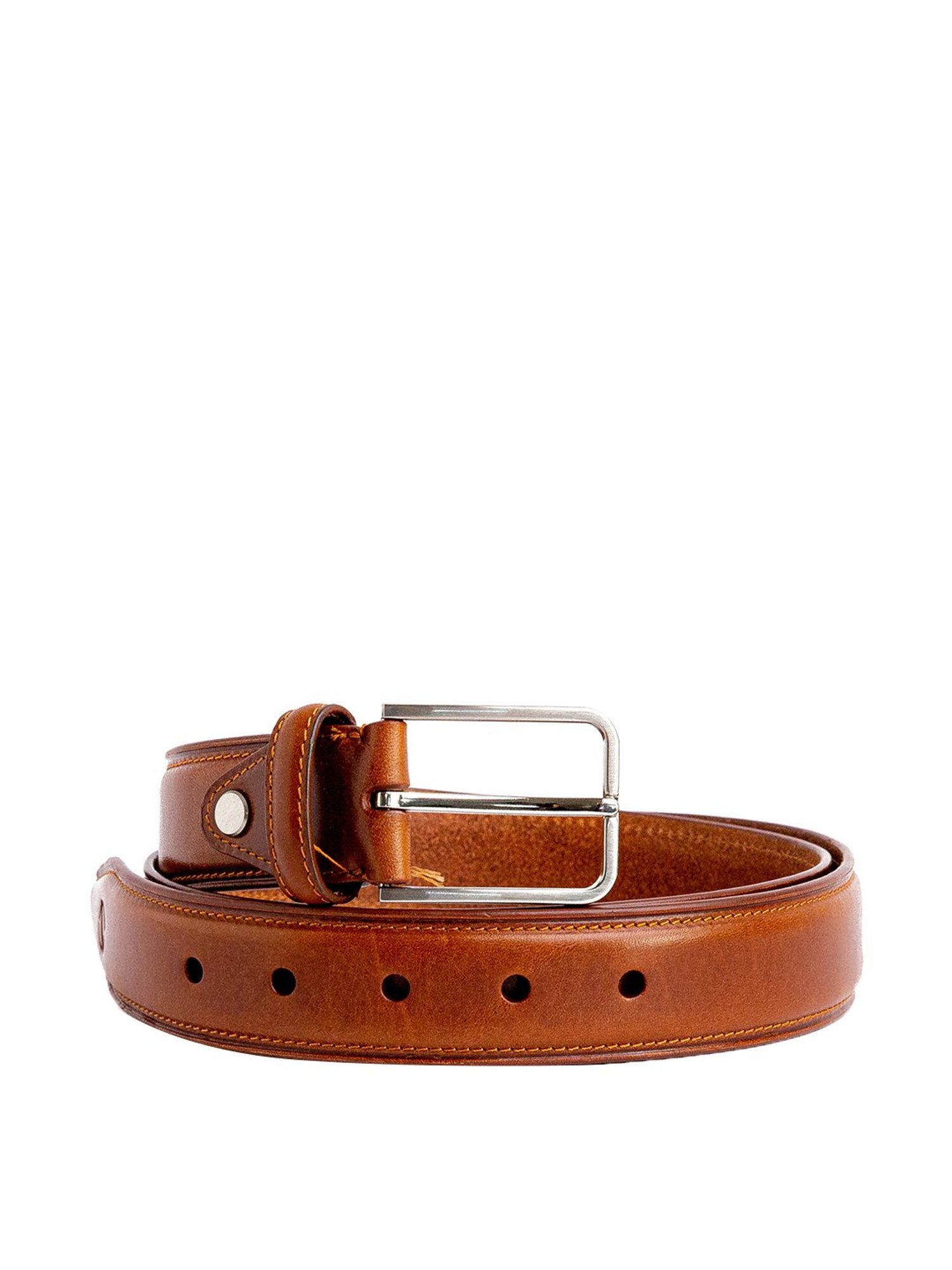 James Aston Brown Leather Waist Belt for Men