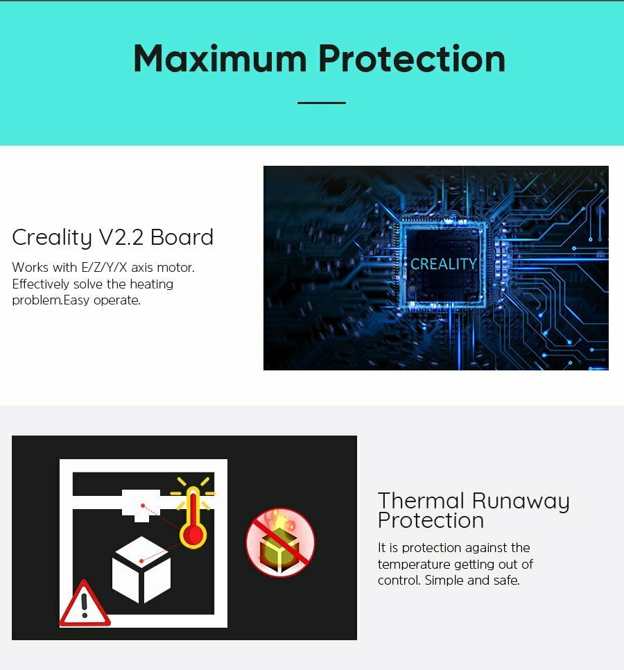 Creality Ender-5 Plus 3D Printer 350X350X400mm Auto Leveling +Yellow Filament US