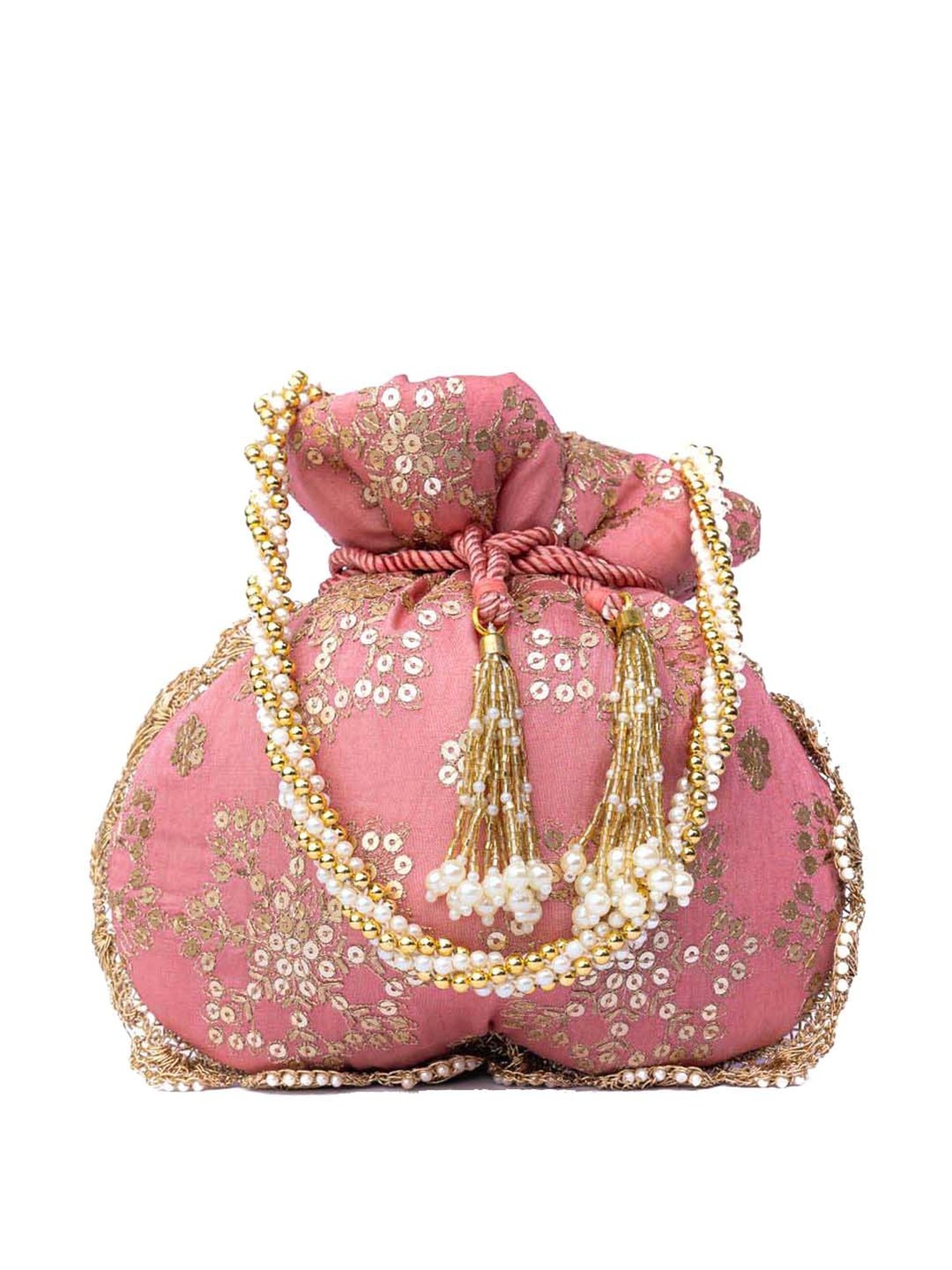 NR by Nidhi Rathi Pink Fabric Potli