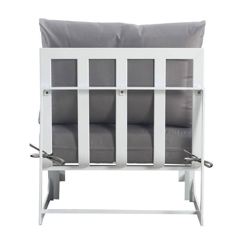 Mirabelle Armless Outdoor Lounge Chair - White - Adore Decore