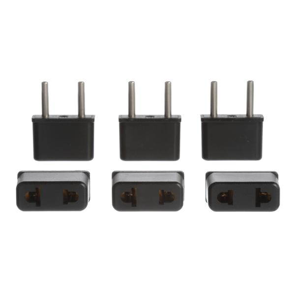 Ceptics USA / N. America to Europe Travel Adapter (Type C) - Non-Grounded - Pack of 6 Plugs (UP-6AE)