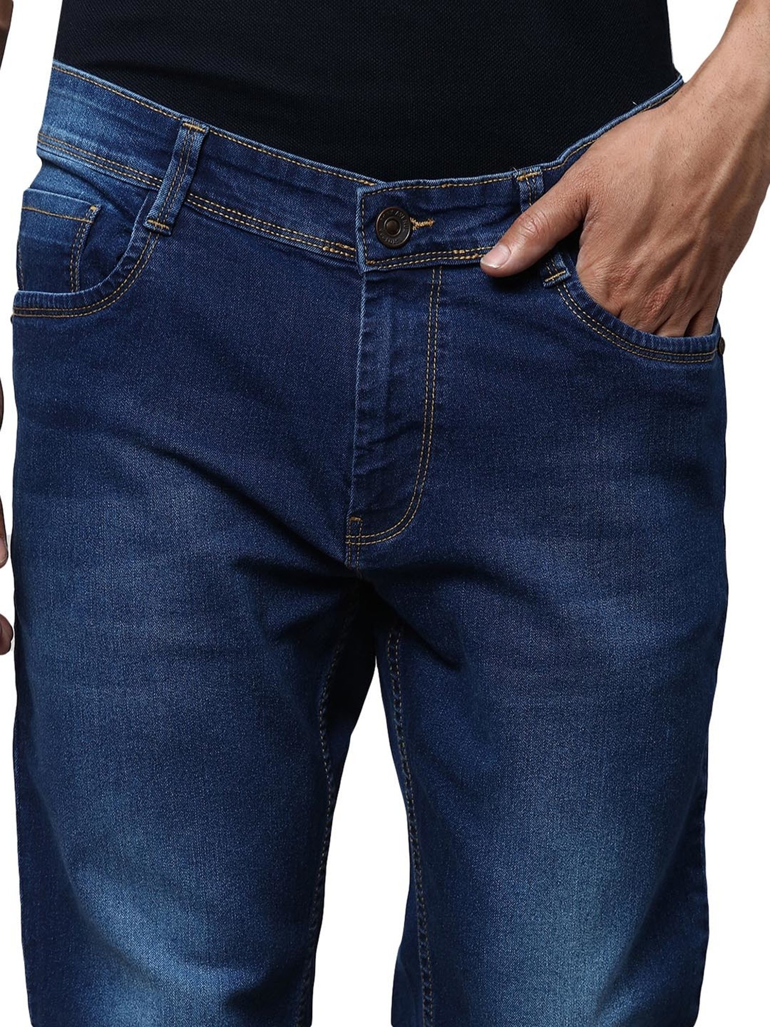 American Eagle Blue Cotton Regular Fit Jeans