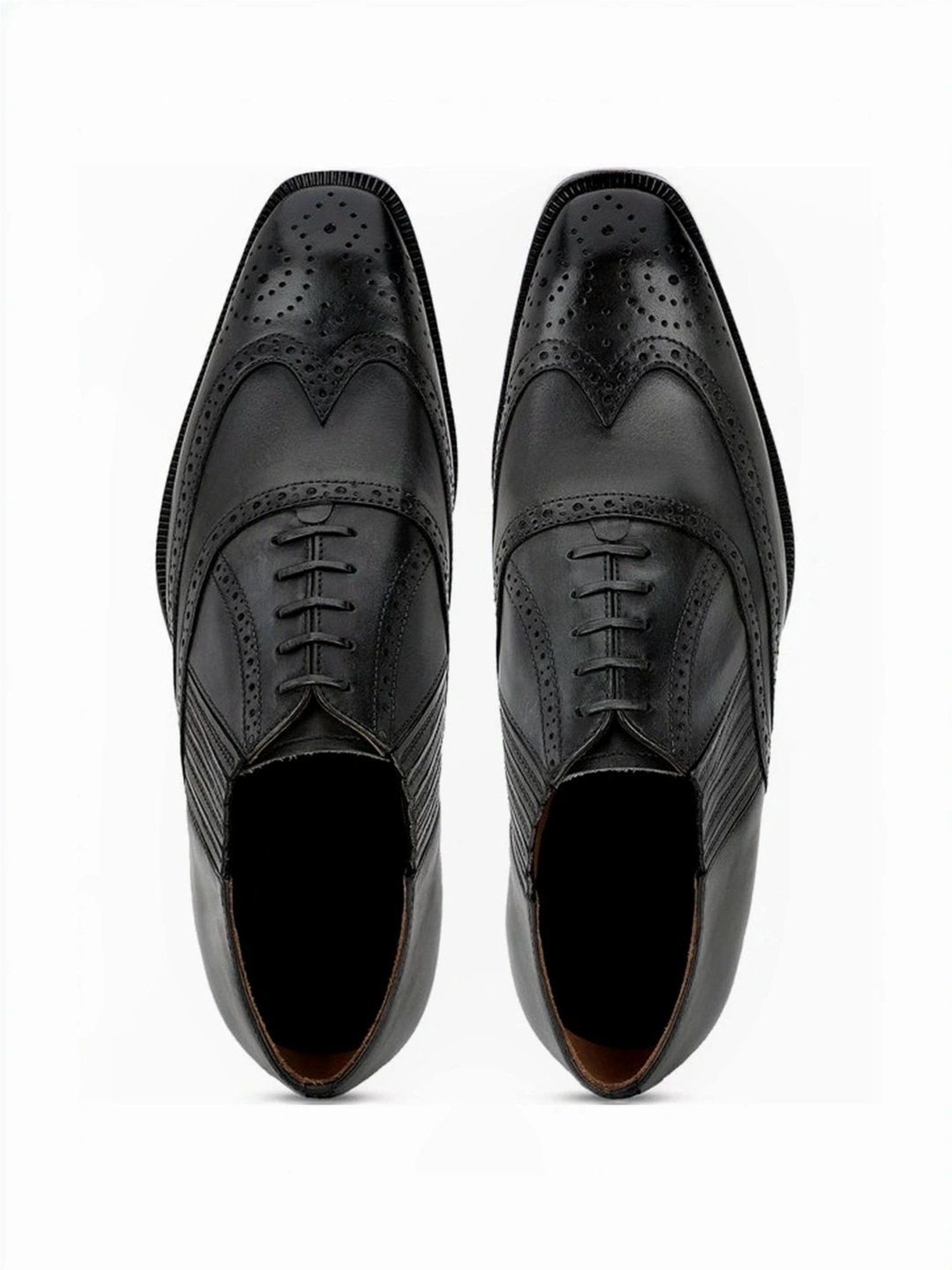 Saint G Men's Vincenzo Grey Brogue Shoes