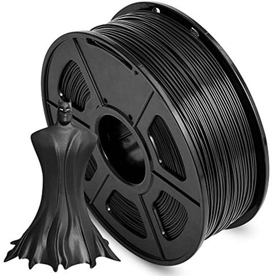 Aystkniet Black PLA Plus (PLA+) 3D Printer Filament 1.75mm, 3D Printing Filaments 1 kg Spool, Dimensional Accuracy +/- 0.02 mm
