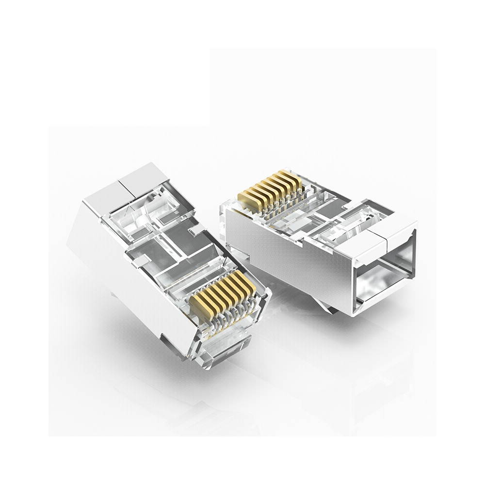 VENTION STP Crystal Head 8P8C Gold-plated CAT5E Connectors RJ45 Ends Ethernet Cable 10pcs