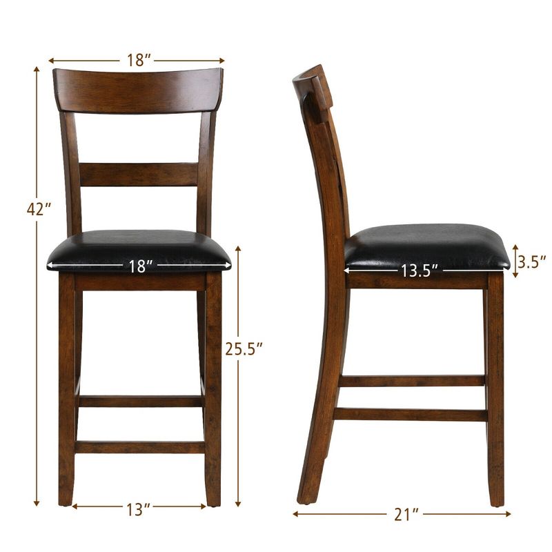 Ladder Barstool Seat Black - Riverstone Furniture Collection