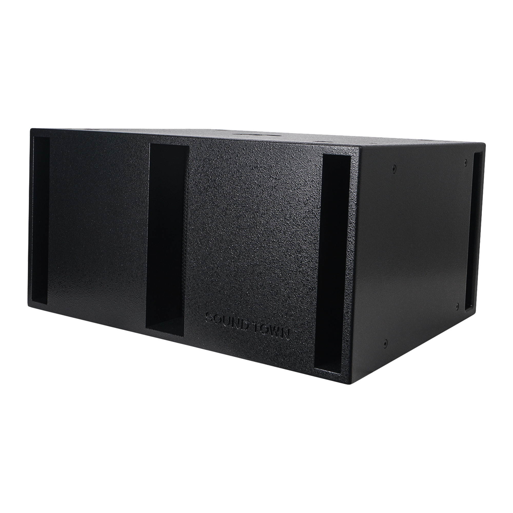Sound Town CARME Series Dual 12" 1600W Passive PA DJ Subwoofer with Folded Horn Design, Black, for Lunge, Club, Bar, Theater, Restaurant, Church (CARME-212S)