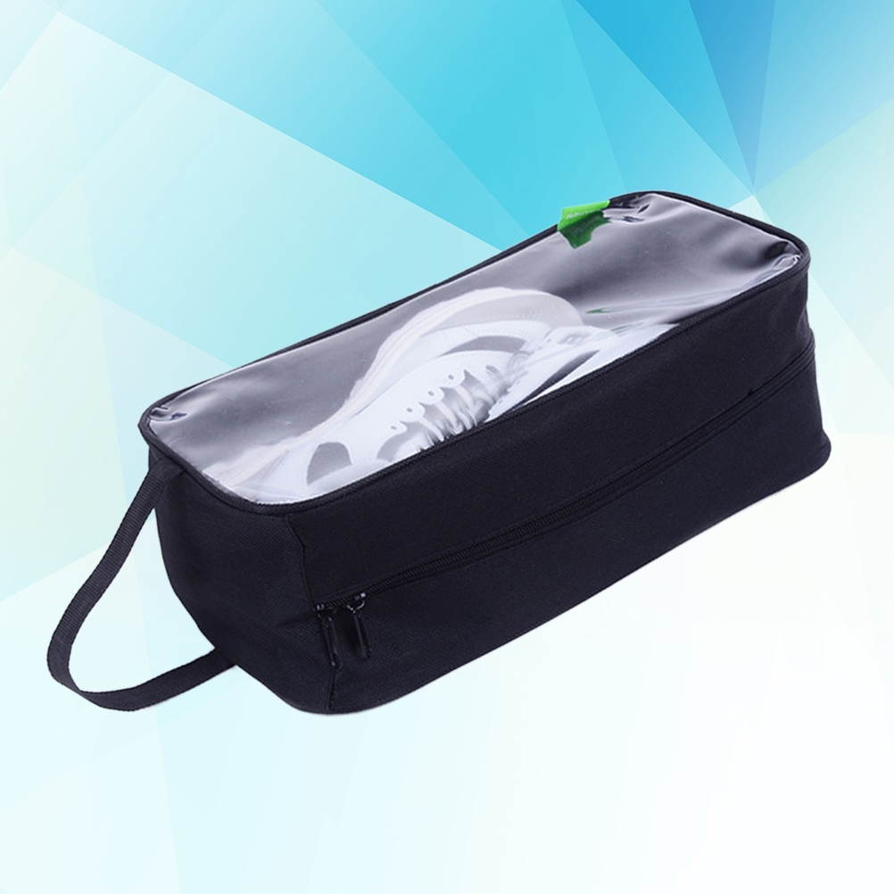 Travel Shoes Storage Bag Large Capacity Portable Waterproof Breathable Shoes Organizer Tote Pouch with Zipper for Travel Camping (Green)