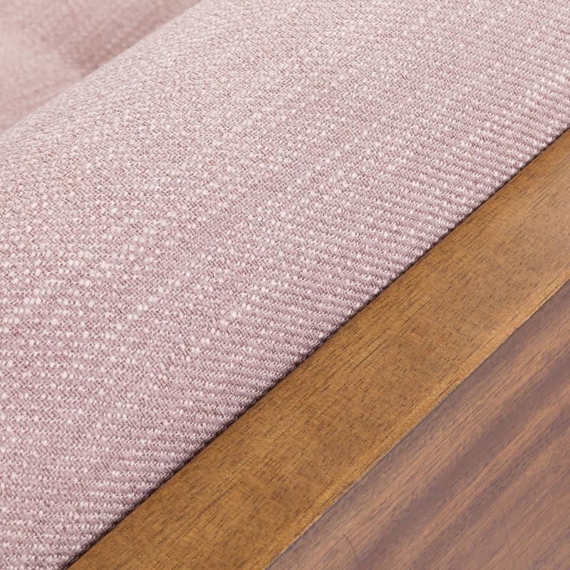 Fluhr Mid Century Modern Chaise Sectional Light Pink - Christopher Knight Home