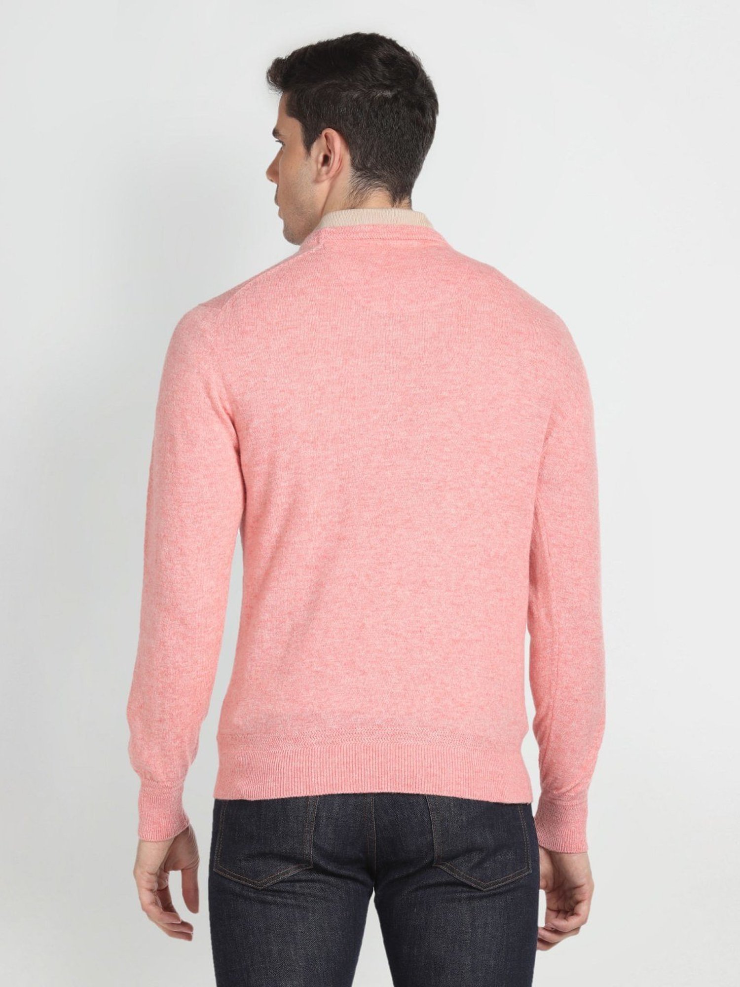 Arrow Sport Soft Pink Regular Fit Sweater
