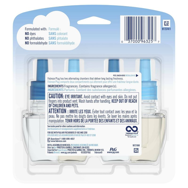 Febreze Plug Bora Bora Waters Refill with Fade Defy Technology - 2ct