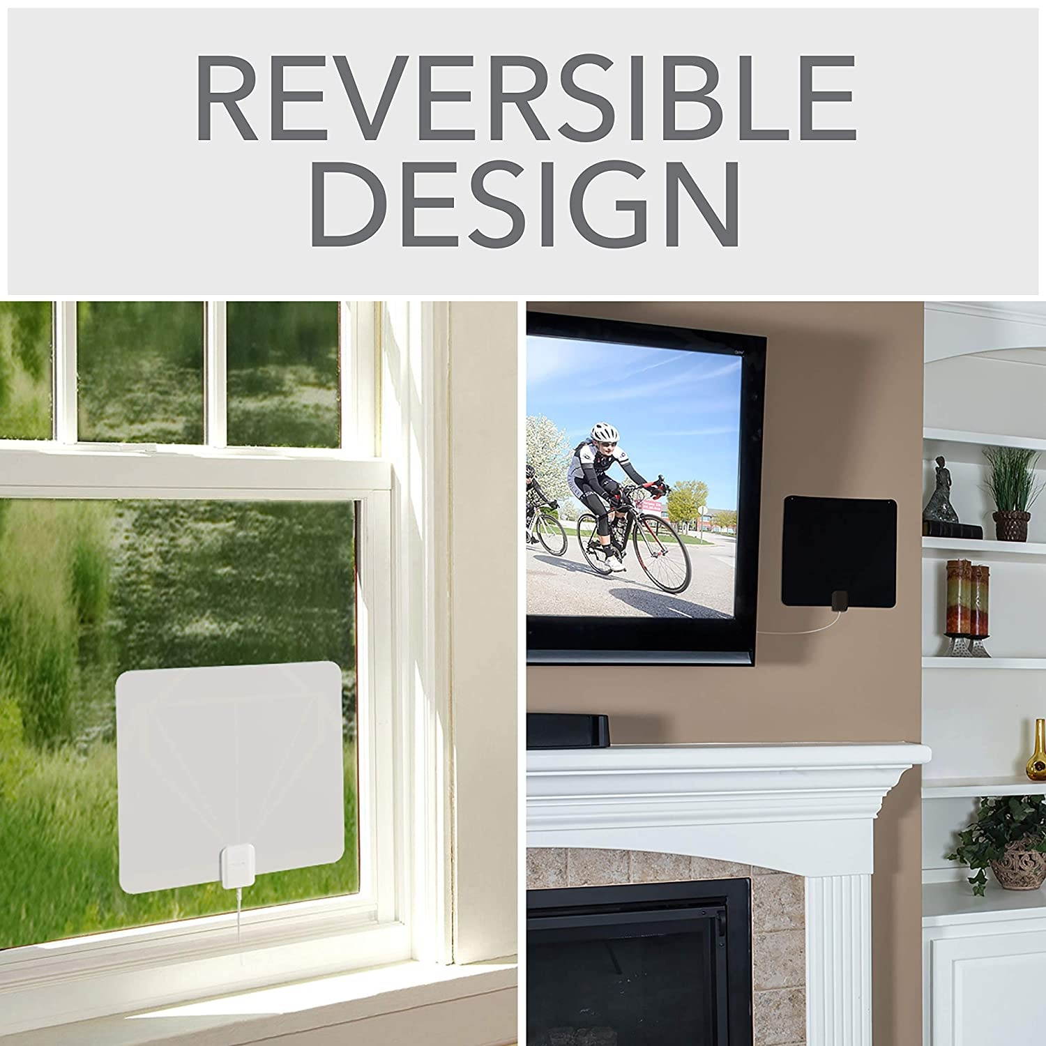 Jensen Amplified Indoor Thin Film HDTV Antenna &ndash; Multi-Directional VHF and UHF Reception with 120 Mile Range &ndash; AZONJN9