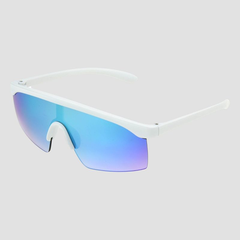 Women's Blade Sport Sunglasses with Mirrored Lenses - All in Motion™ White