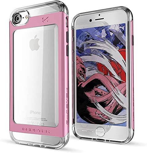 Ghostek Cloak Clear iPhone 7 Plus, iPhone 8 Plus Case with Slim Metal Bumper Design Shockproof Heavy Duty Protection Wireless Charging 2017 iPhone 8 Plus, 2016 iPhone 7 Plus (5.5 Inch) - (Gold)