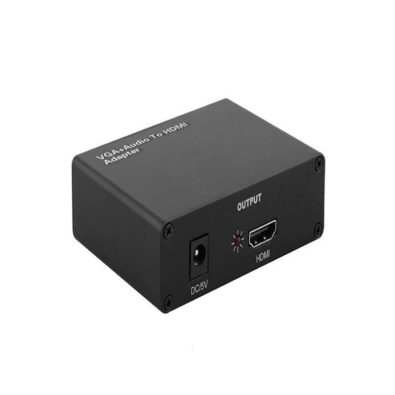 Larryjoe VGA+R/L to HDMI Converter With Audio VGA2HDMI 1080P HD Audio AV Adapter Connector For Projector PC Laptop to HDTV