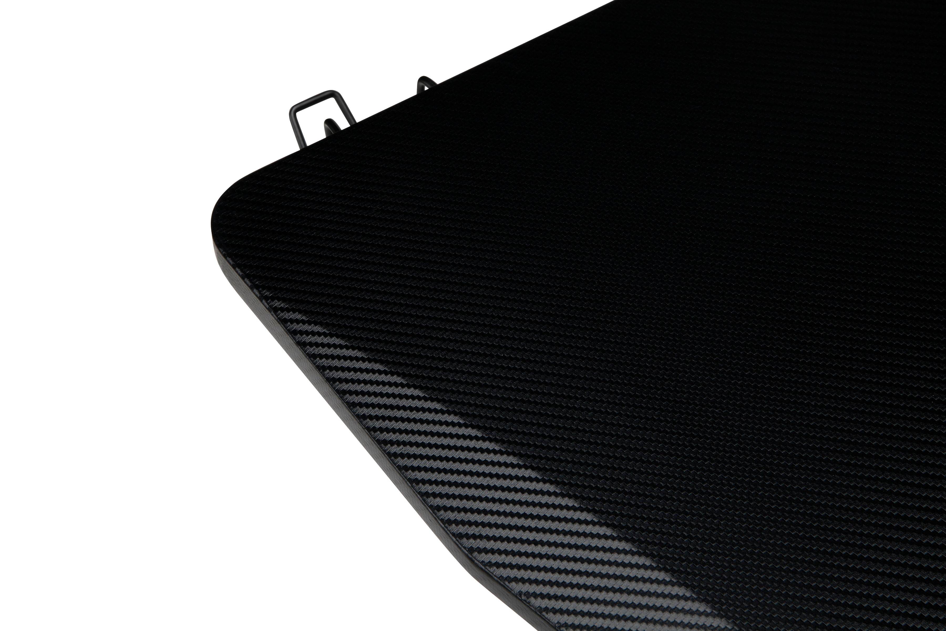 55" Gaming Computer Desk, 35" Monitor Shelf, X-Base, in Black/Black