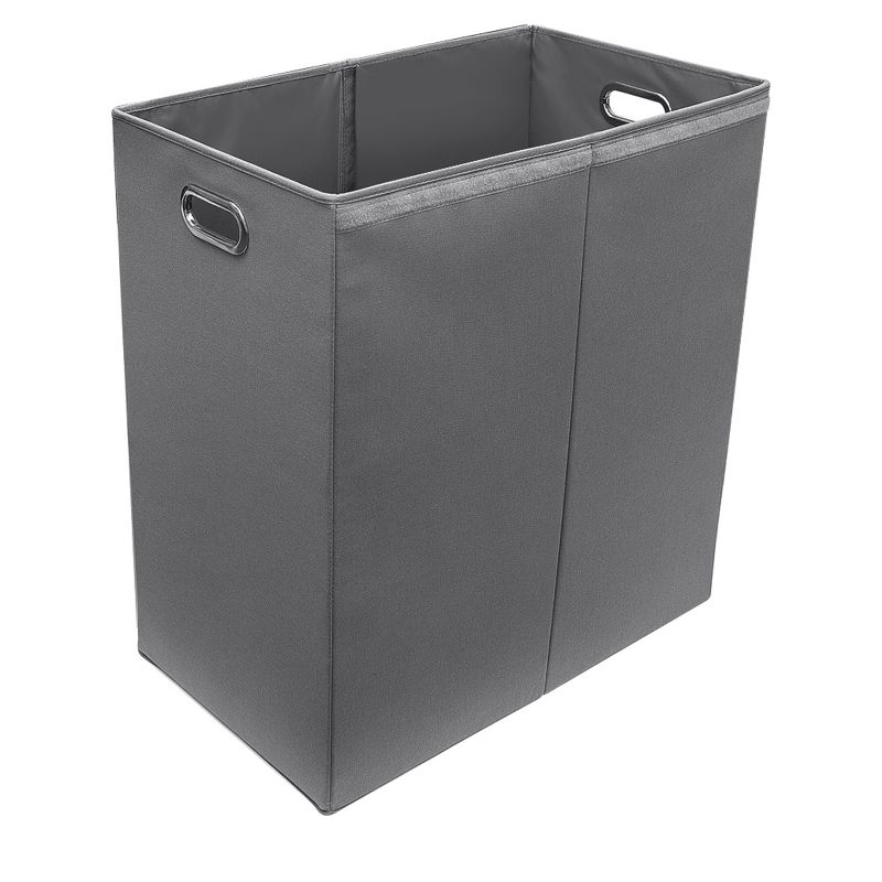 dbest products Laundry Bag Clothes Hamper Basket Wagon Cart Trolley Dolly with Handle, Wheels, and Removable Liner, Grey