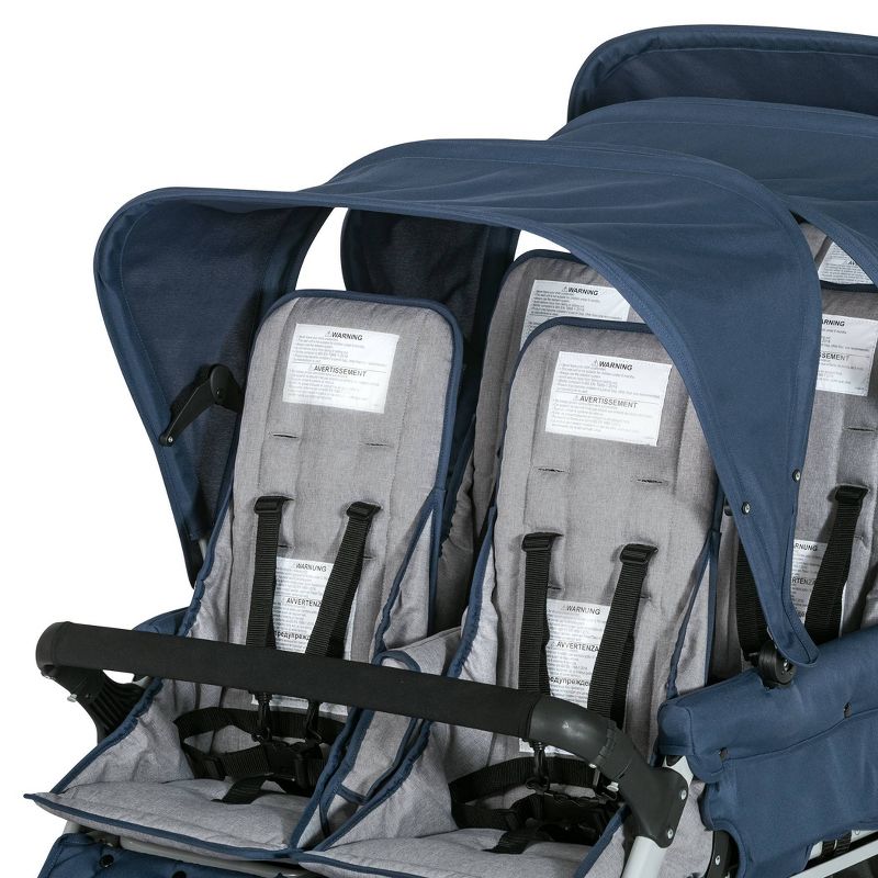 Foundations Gaggle Jamboree 6-Seat Stroller - Navy/Gray
