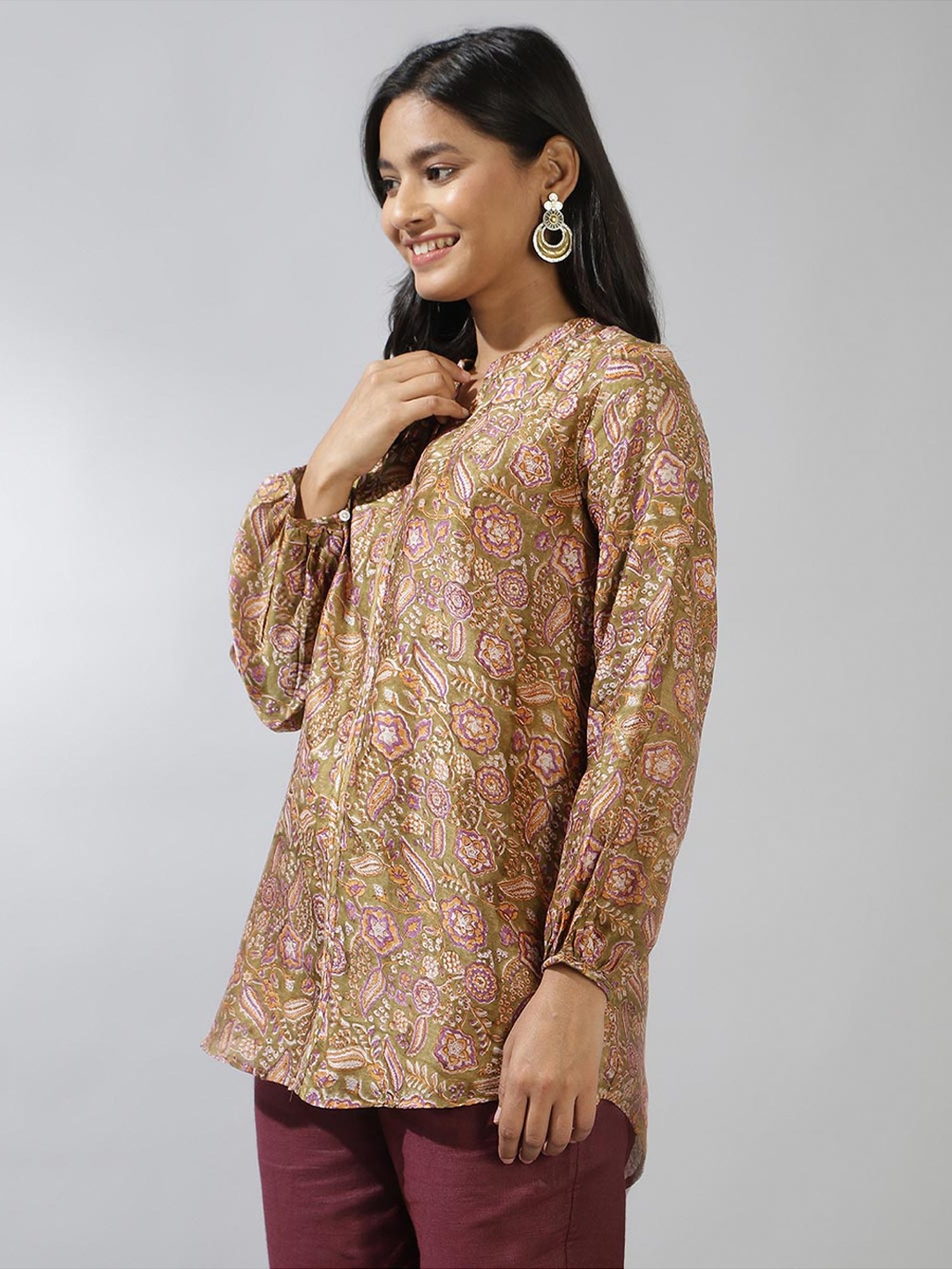 Fabindia Green Printed Tunic