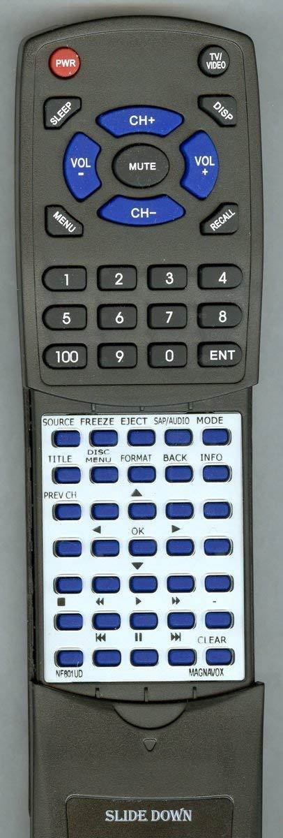 Replacement Remote Control for MAGNAVOX 19MD359B, 32MD350B, 19MD301B, 26MD350BF7, NF801