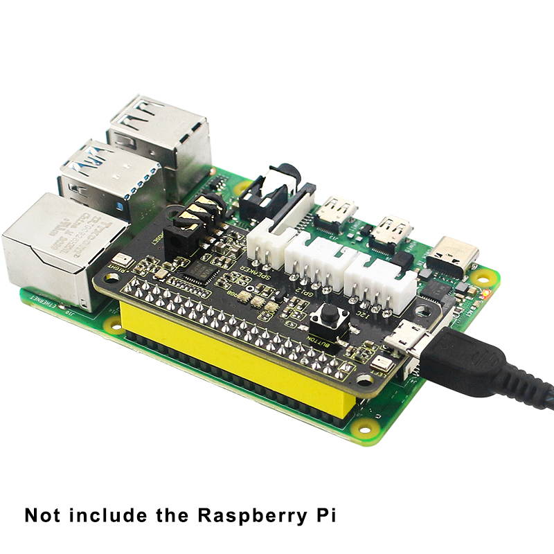 Raspberry Pi 4 Dual Micrs Board Intelligent Voice Module ReSpeaker 2-Mics Hat Microphone Array for Raspberry Pi 4 Model B / 3B+ / 3B