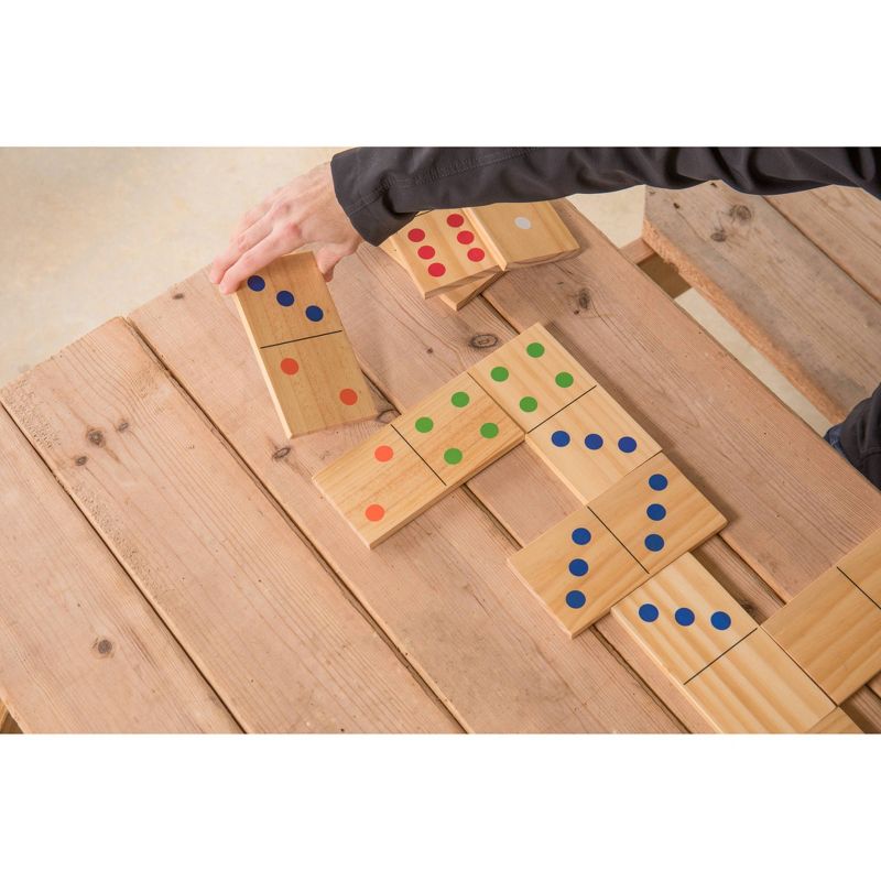 Triumph Sports Large Outdoor Wooden Domino Lawn Bowling Set - 28pc