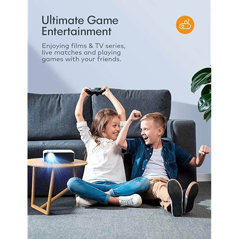 Mini Projector  3800L Brightness Projector Support 1080P 180quot Display Portable Movie Projector 45000Hrs LED Life and Compatible with TV Stick PS4 HDMI TF AV USB for Home Entertainment