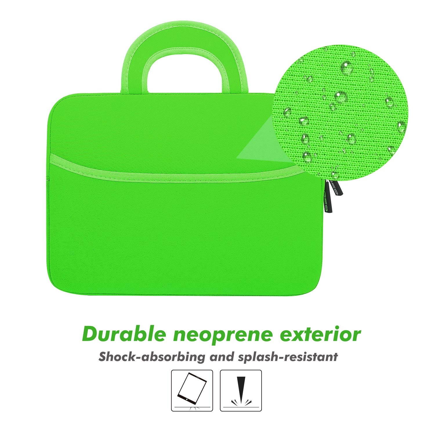 MoKo 7-8 Inch Kids Tablet Sleeve, Portable Neoprene Carrying Case Bag Fits Fire HD 8 Kids Edition 2018, Fire 7 Kids Edition, Fire HD 8 Plus/Fire HD 8 2020, Fire 7, Kindle E-Reader, Dinosaur Green