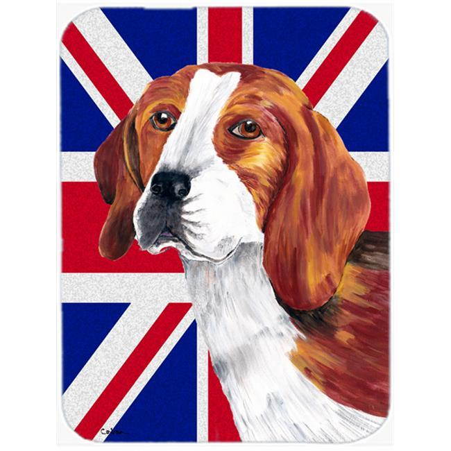 Beagle with English Union Jack British Flag Mouse Pad, Hot Pad or Trivet SC9826MP