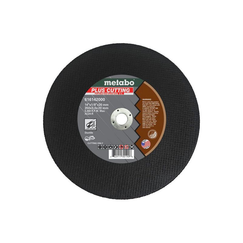Metabo 616142000 14 in. x 1/8 in. AC24R Type 1 Cutting Wheel (10-Pack)