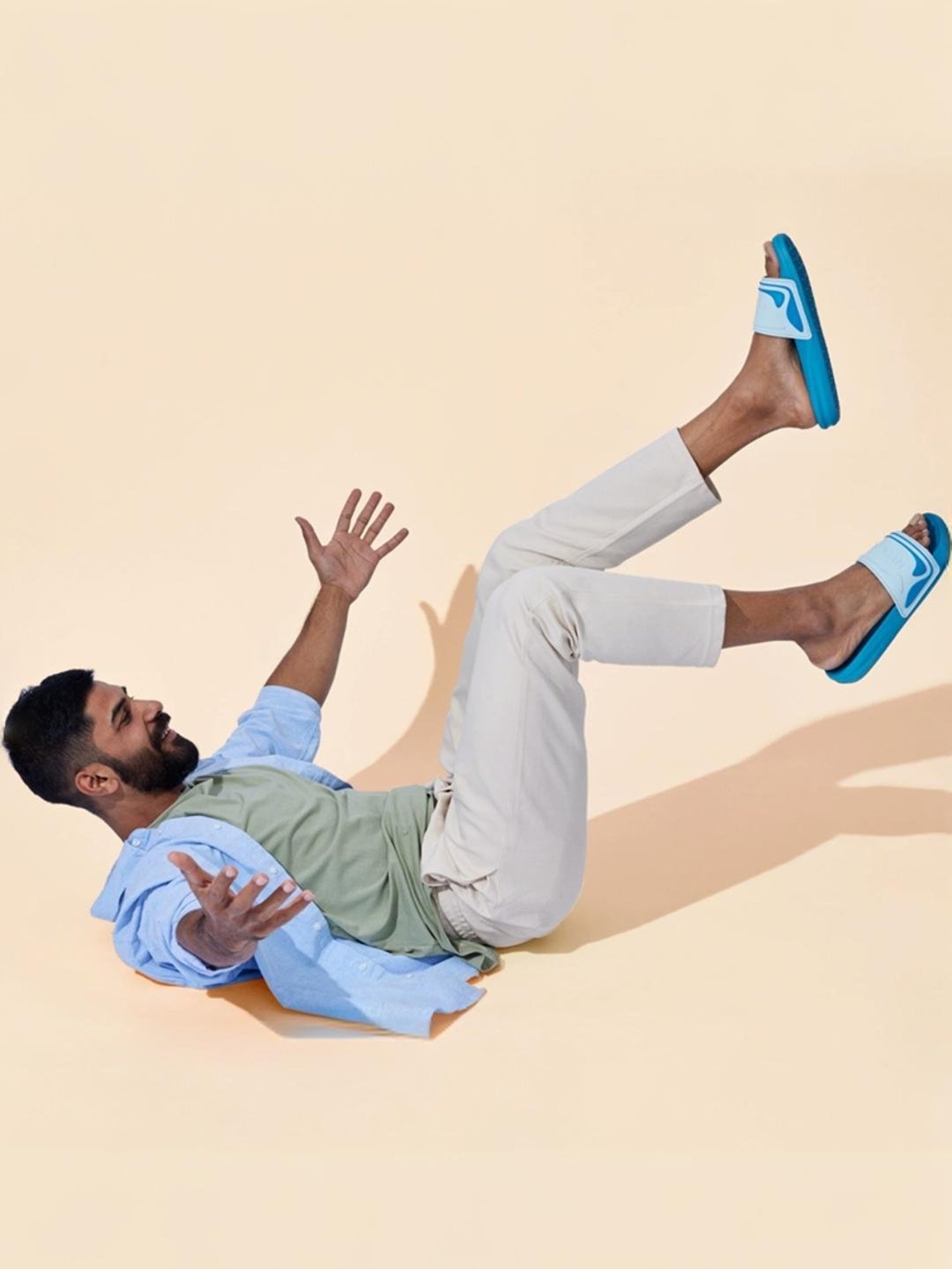 Neemans Men's Travel Blue Slides