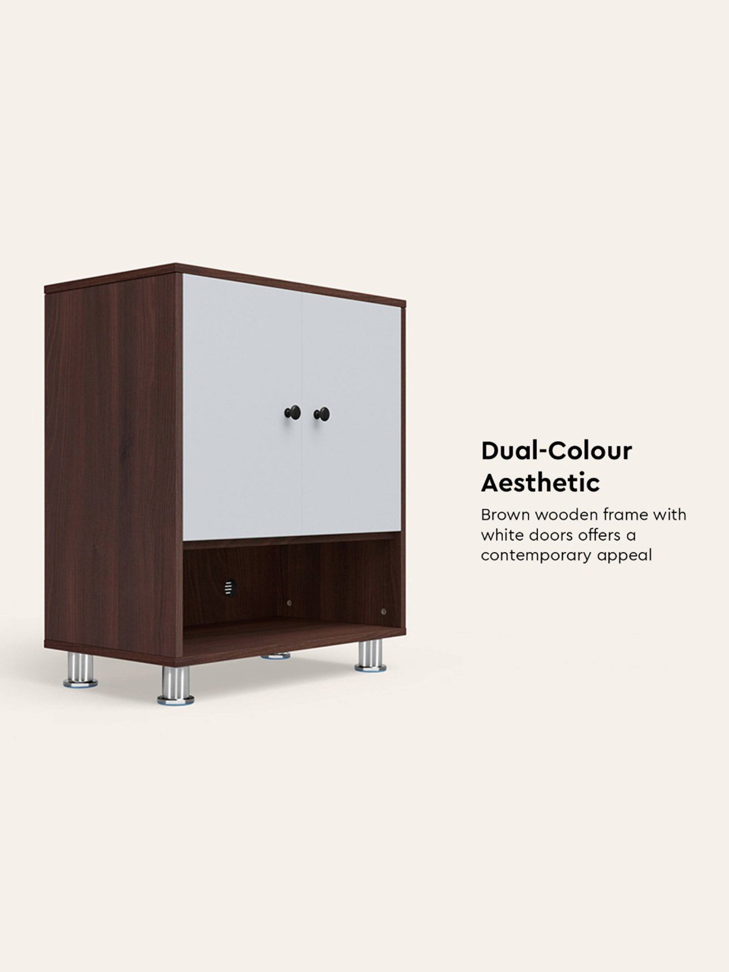 Godrej Interio Ewa Brown Engineered Wood Shoe Rack