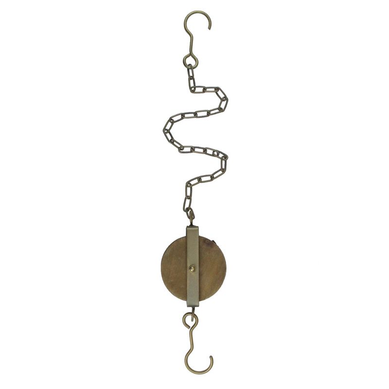 Napco 33" Outdoor Pulley Plant Hook with Chain - Brown