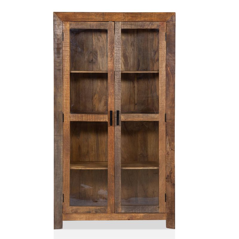 78.75" Quinto Solid Wood Bookcase Shelf Natural Rustic - HOMES: Inside + Out
