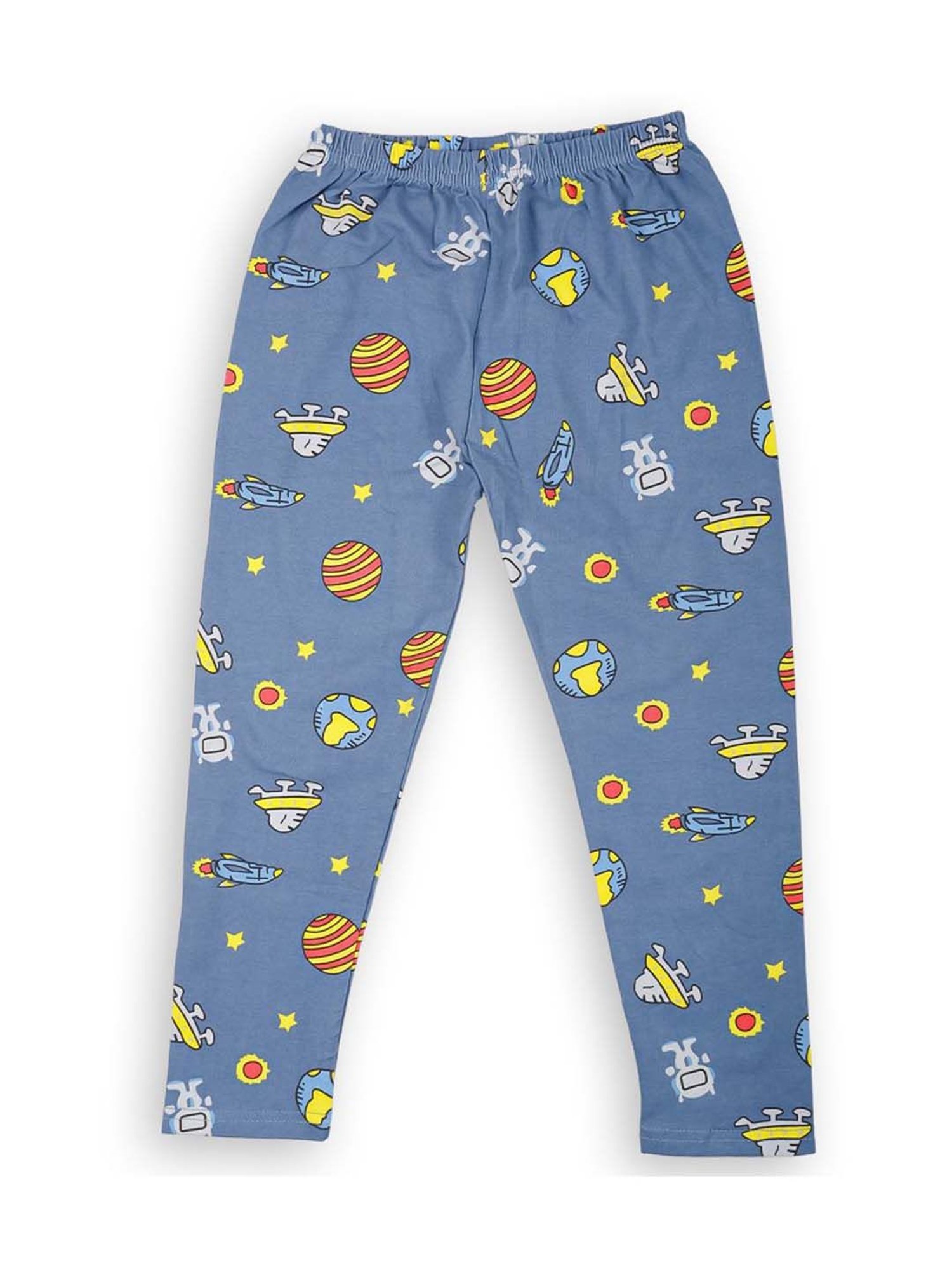 Baby Moo Kids Yellow Cotton T-Shirt & Pyjama