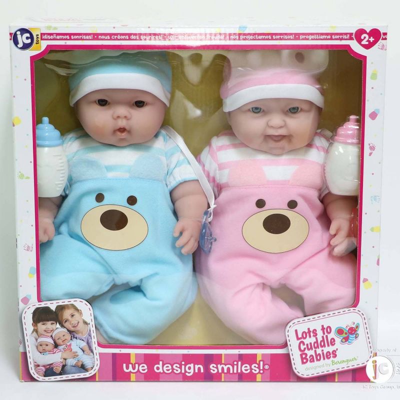 JC Toys Lots to Cuddle Babies 13" Twin Dolls