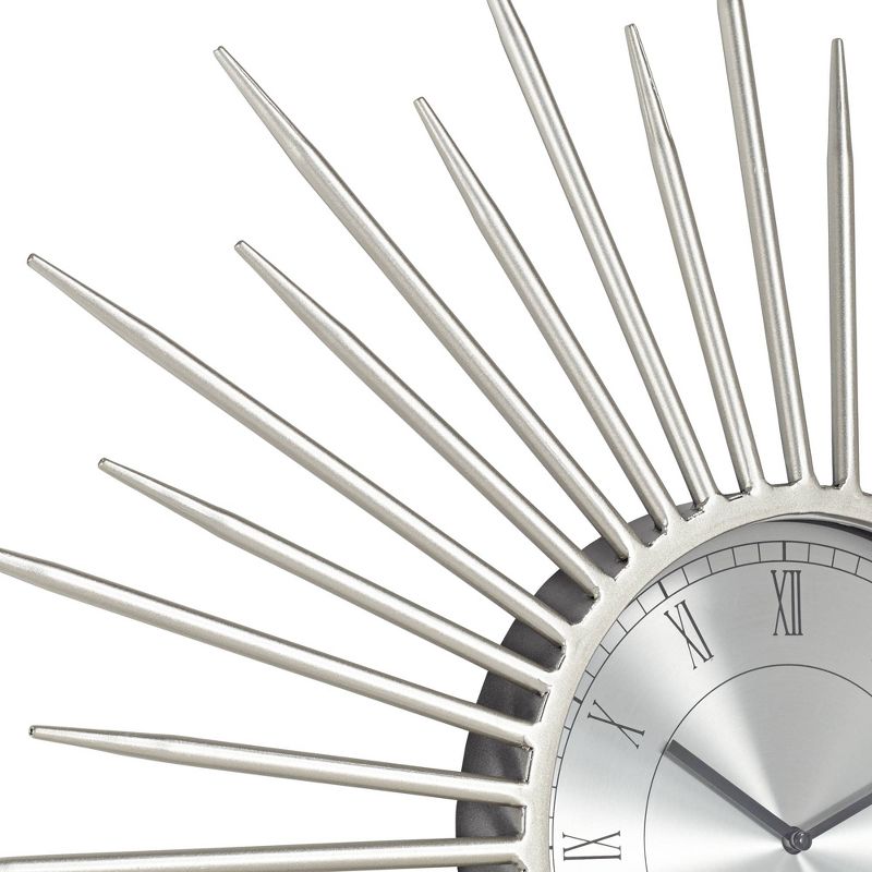 River Parks Studio Castallia Silver 28" Round Metal Wall Clock