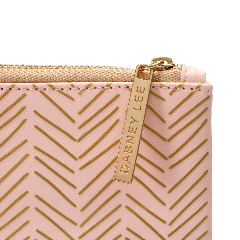 Dabney Lee Pencil Pouch - Rose Gold "Little Lines"