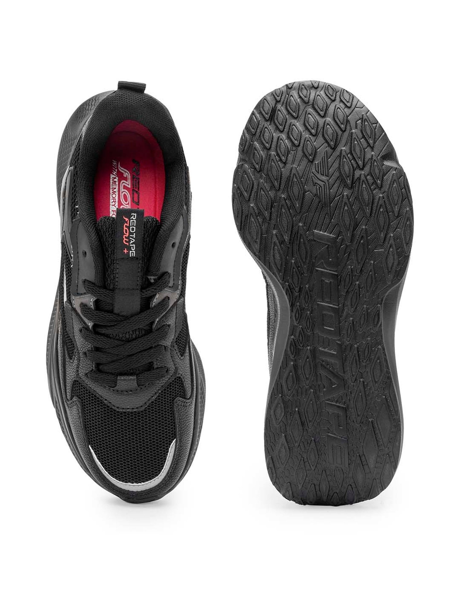 Red Tape Women's FLOW Plus Black Running Shoes
