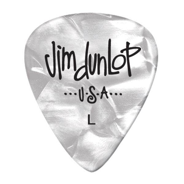 Dunlop Celluloid Classics White Pearloid 12pk Guitar Picks - Thin