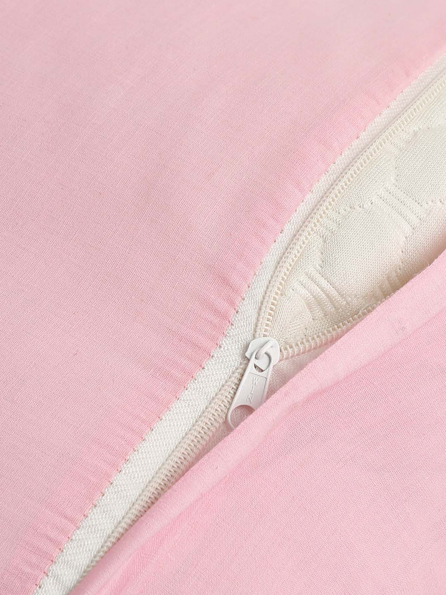 HOSTA HOMES Pink Cotton 140 TC 'Zipped' Pillow Covers - Set of 2