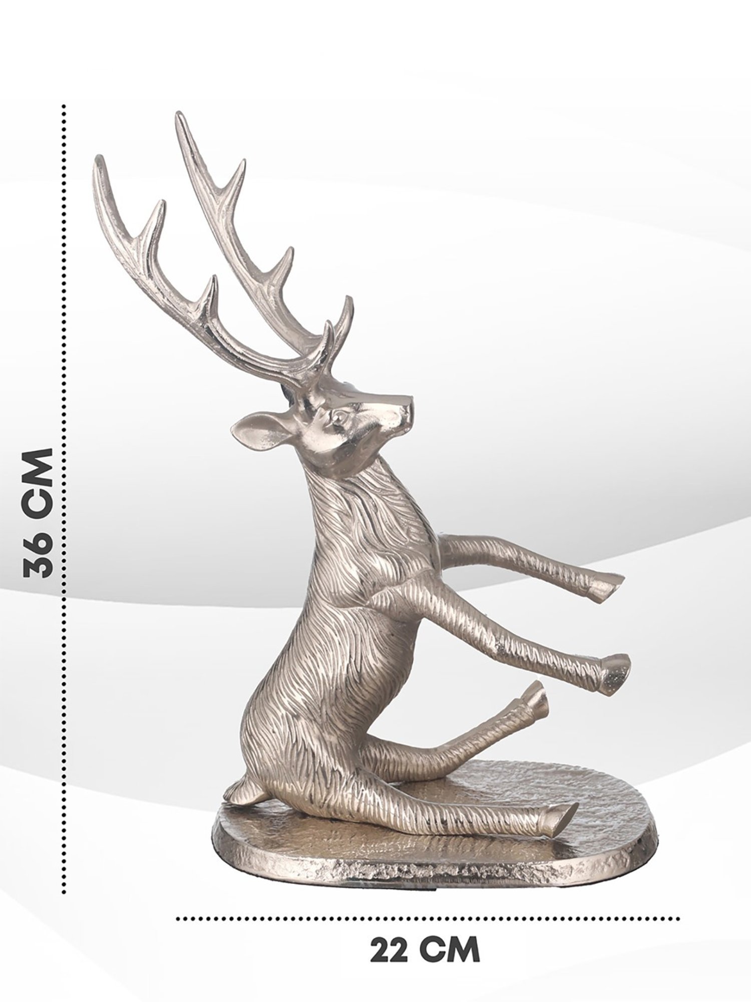 Trovea's Deer Design Silver Bottle Rack