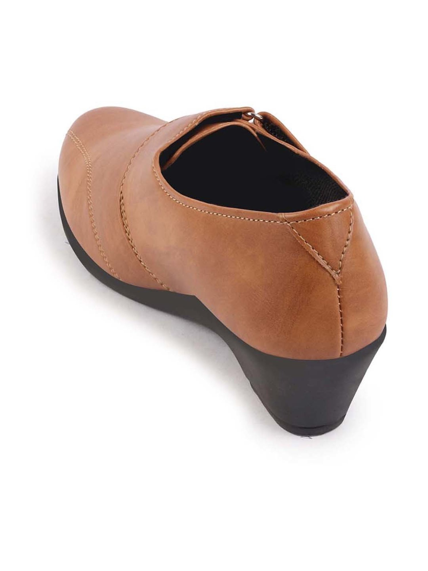 Fausto Women's Tan Wedge Loafers