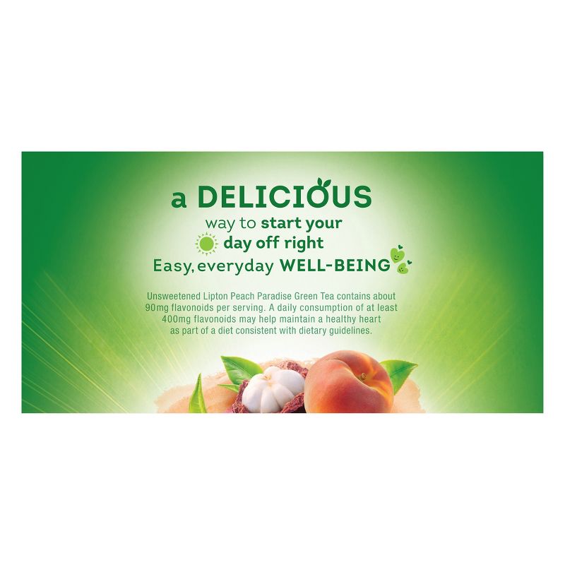 Lipton White Mangosteen Peach Green Tea Superfruit - 20ct