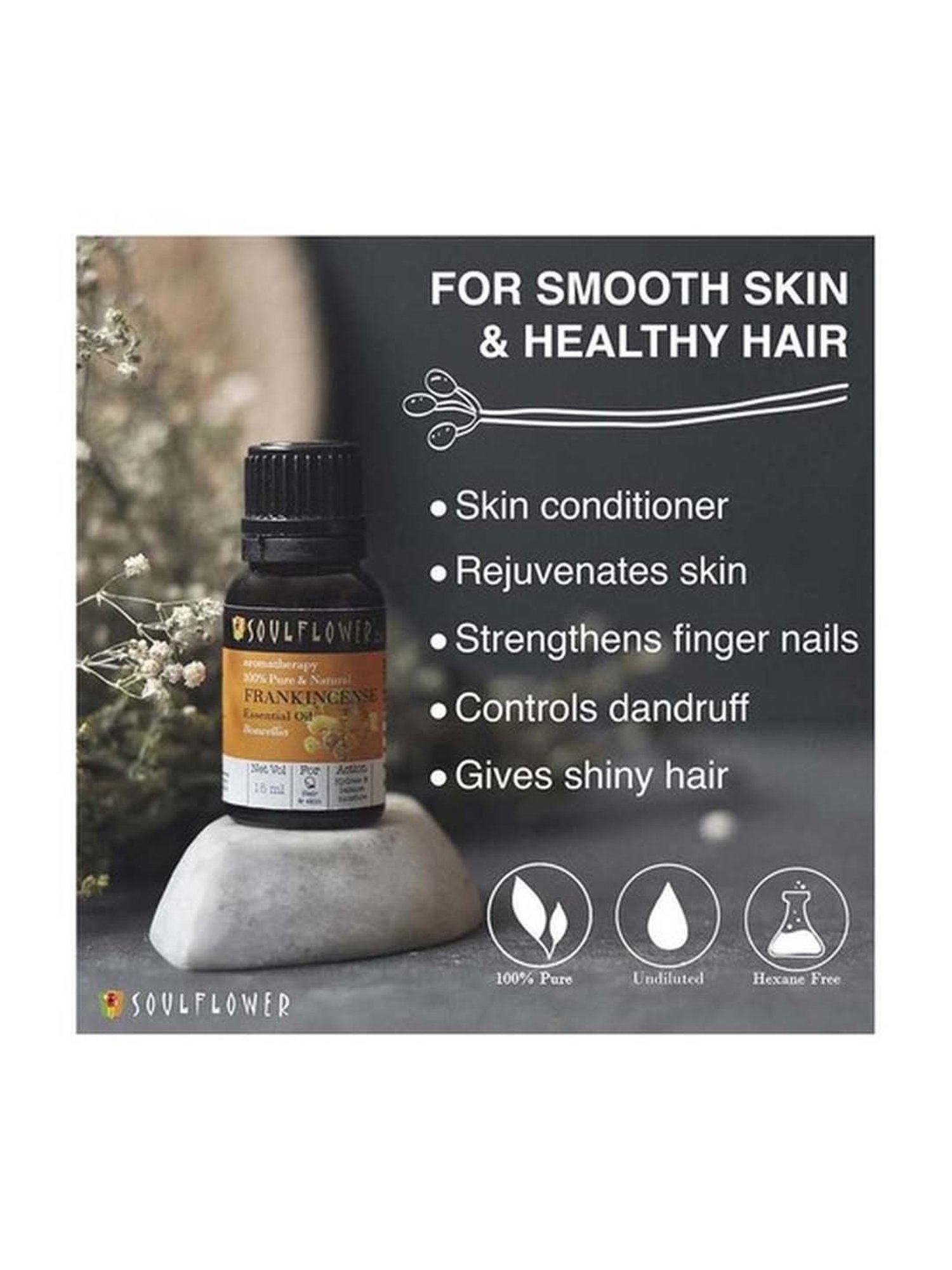 Soulflower Frankincense Essential Oil - 15 ml