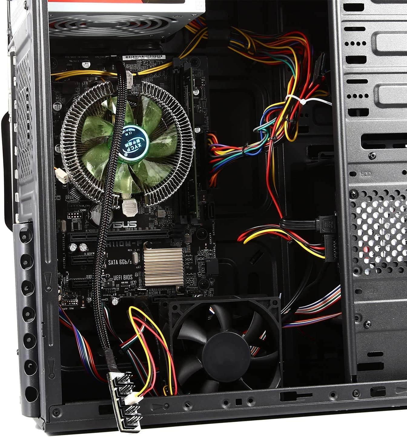 4-Pin PWM Fan Power Supply Cable 1 to 5 Splitter 5 Way PC Case Internal Motherboard Fan Power Extension Cable Cord Wire for ATX Computer Case 4-Pin and 3-Pin Cooling Fans 13 inch