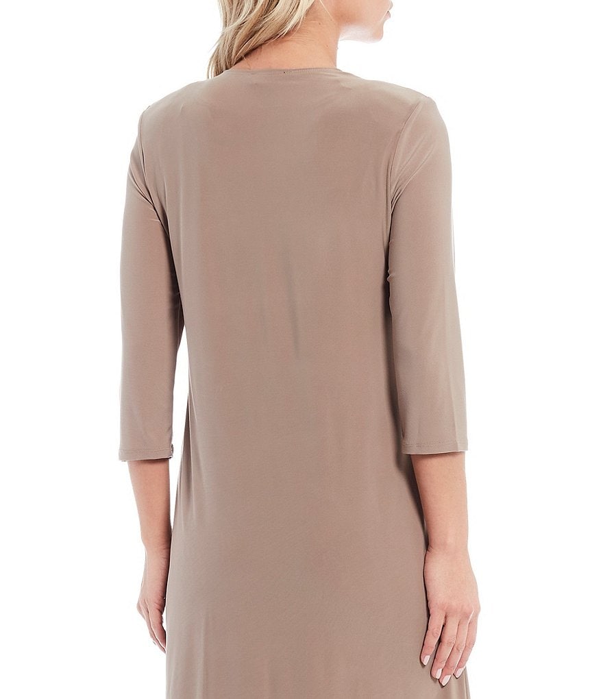 R & M Richards Geometric Jersey Knit 2 Piece Jacket Dress