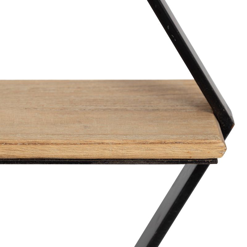 25.5" x 22" x 5" Ladd Hexagon Floating Shelves Rustic Brown - Kate & Laurel All Things Decor