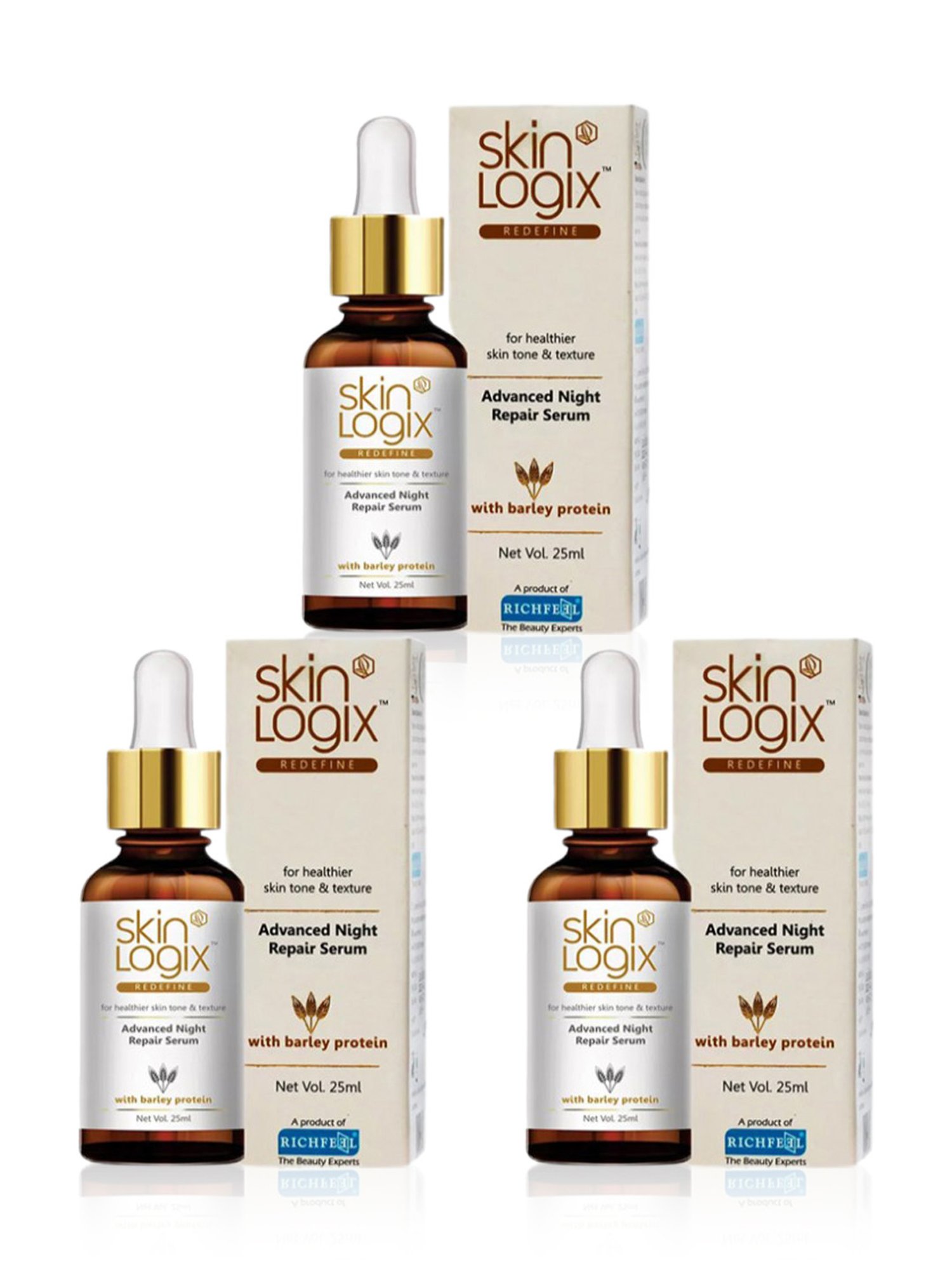 Richfeel Skin Logix Redefine Advanced Night Repair Serum - Pack of 3