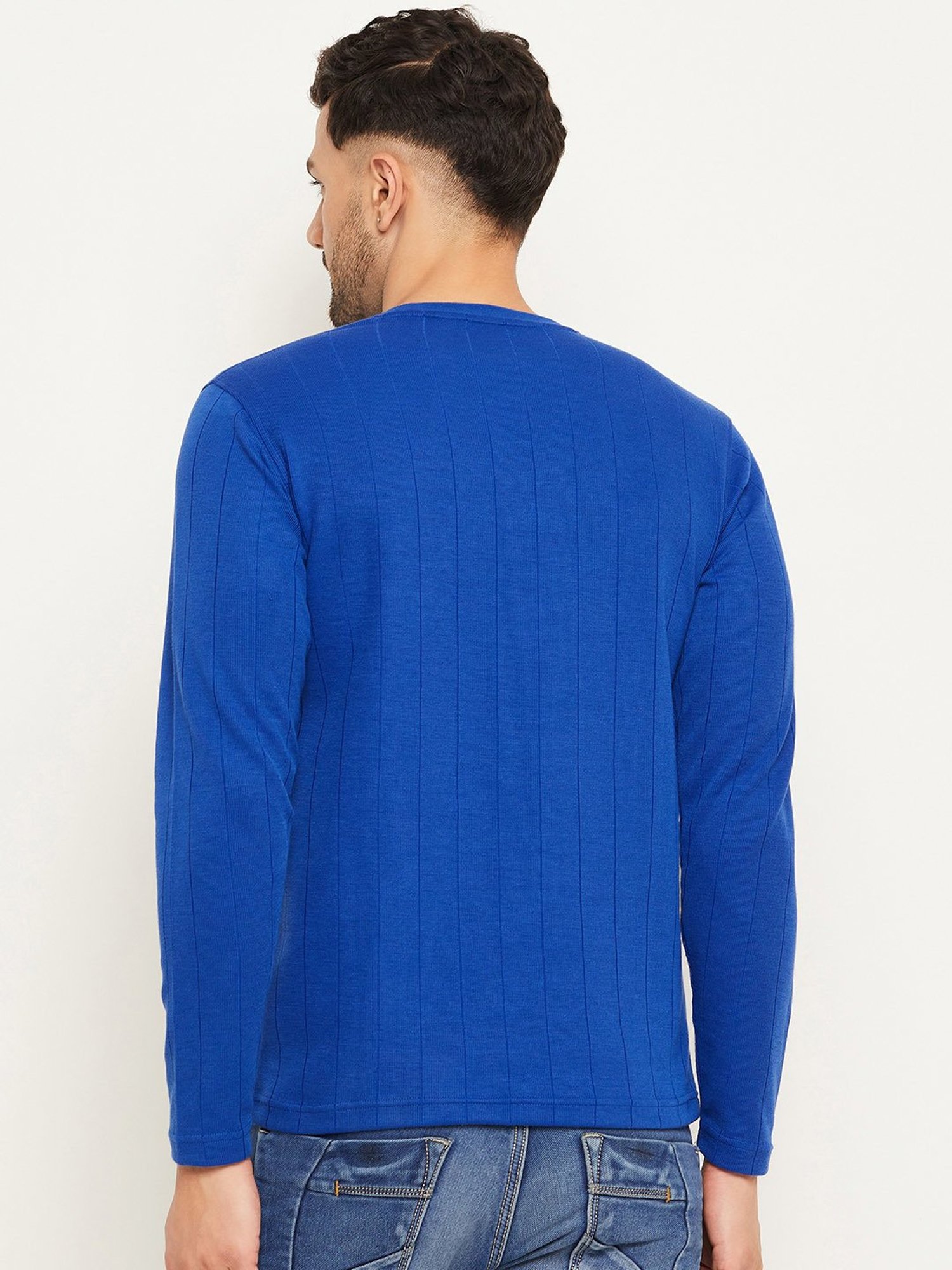 Club York Royal Blue Regular Fit Crew T-Shirt